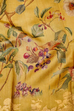 Designer Yellow Muslin Silk Saree