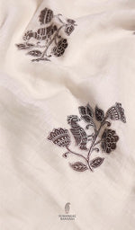 Designer Off White Linen Silk Suit