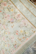 Handwoven Banarasi Cotton Linen Silk Saree