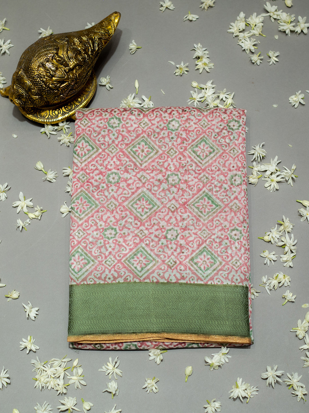 Banarasi Pink Blended Cotton Silk Saree