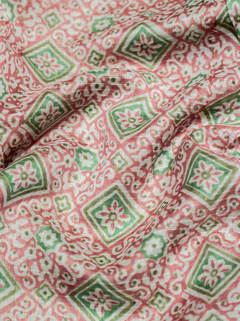 Banarasi Pink Blended Cotton Silk Saree