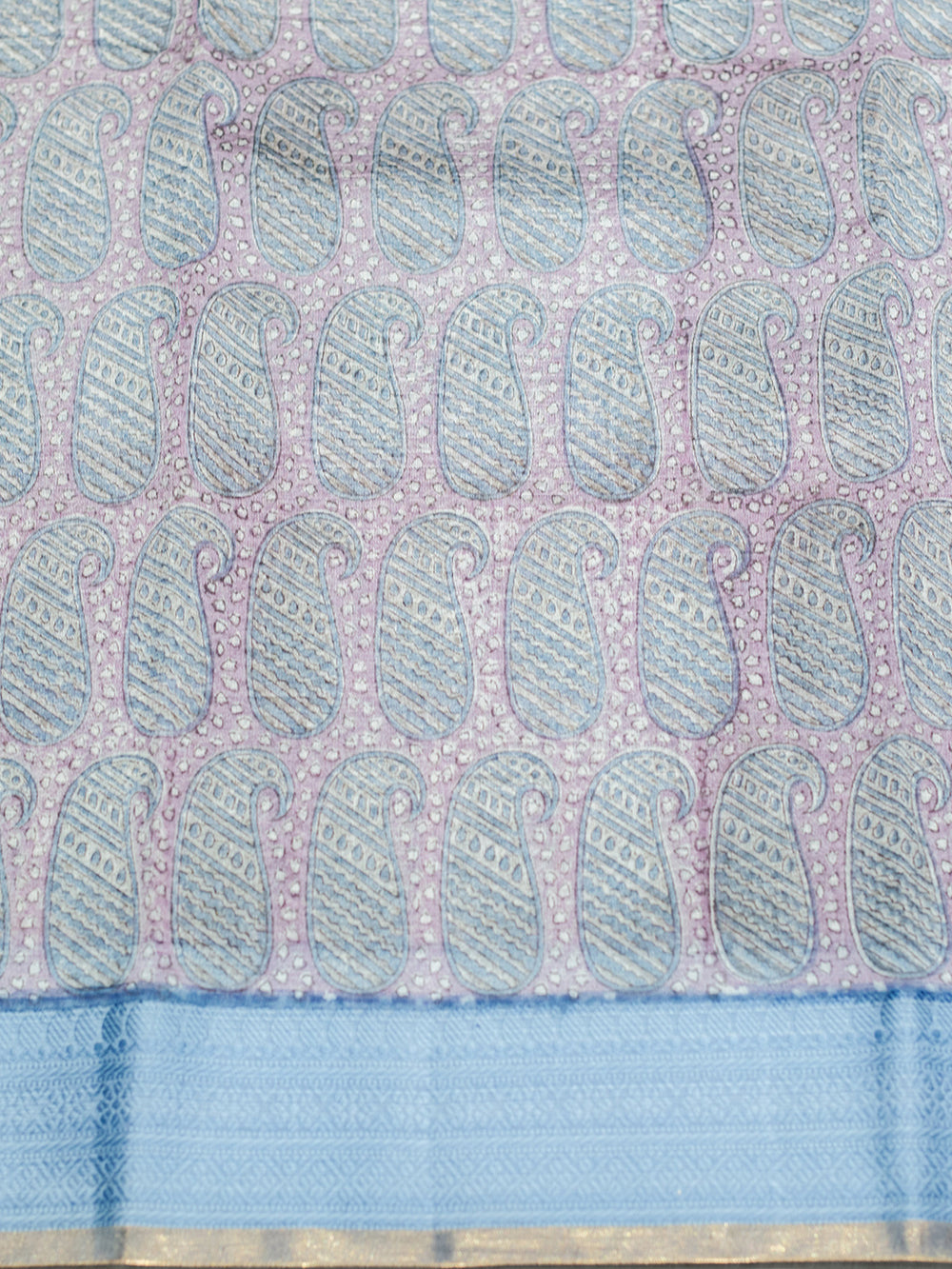 Banarasi Lavender Blended Cotton Silk Saree