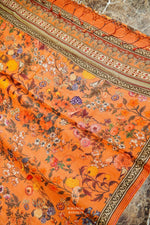 Handwoven Saffron Banarasi Moonga Silk Saree
