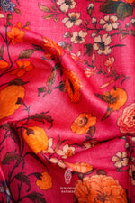 Handwoven Pink Banarasi Moonga Silk Saree