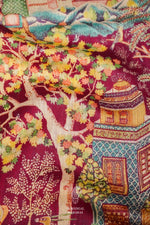 Handwoven Wine Banarasi Tussar Silk Saree