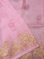 Designer Pink Kora Silk Suit