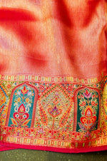 Banarasi Pink Blended Moonga Silk Saree