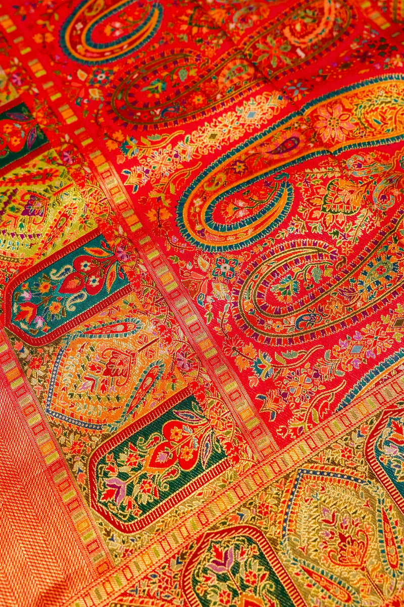 Banarasi Pink Blended Moonga Silk Saree