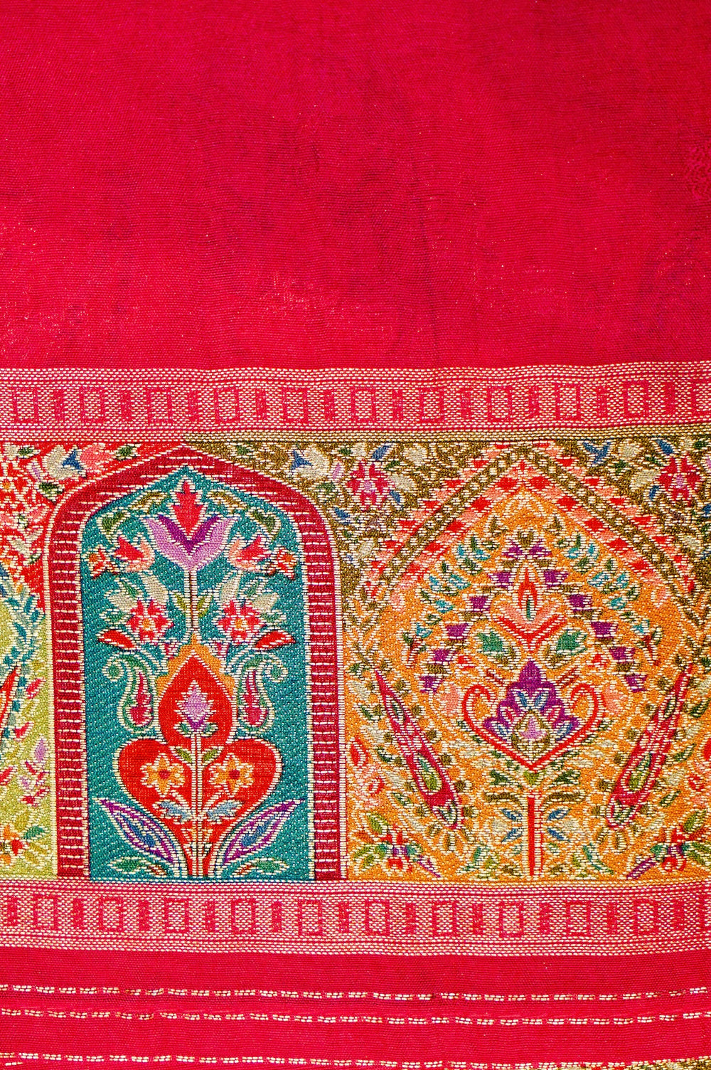 Banarasi Pink Blended Moonga Silk Saree