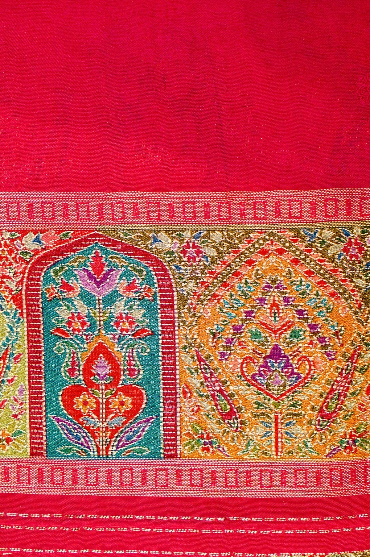 Banarasi Pink Blended Moonga Silk Saree