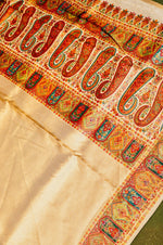 Banarasi Beige Blended Moonga Silk Saree