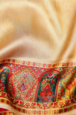 Banarasi Beige Blended Moonga Silk Saree