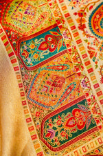 Banarasi Beige Blended Moonga Silk Saree