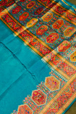Banarasi Sky Blue Blended Moonga Silk Saree