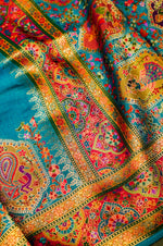 Banarasi Sky Blue Blended Moonga Silk Saree