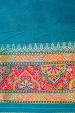 Banarasi Sky Blue Blended Moonga Silk Saree
