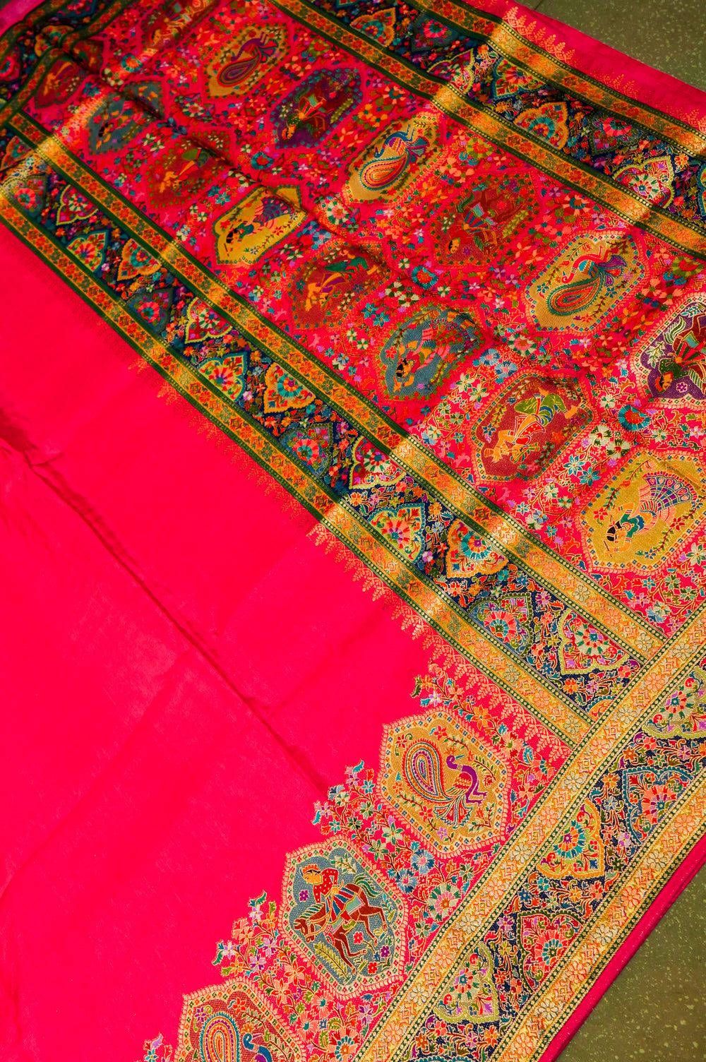 Banarasi Pink Blended Moonga Silk Saree