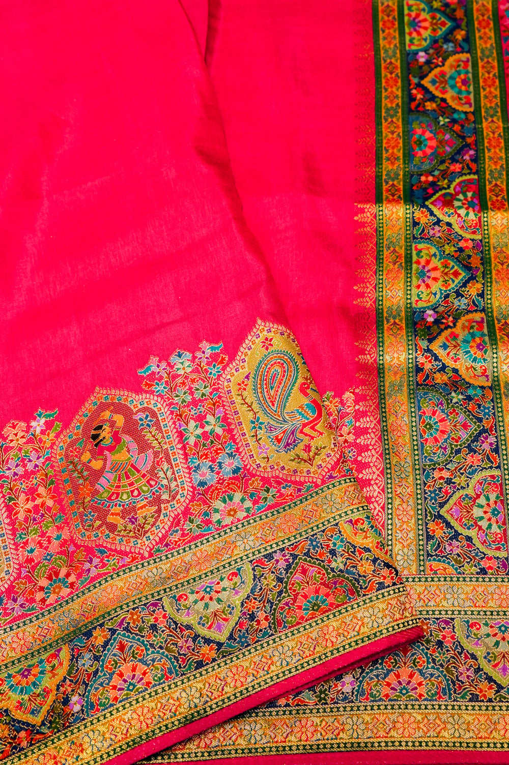 Banarasi Pink Blended Moonga Silk Saree