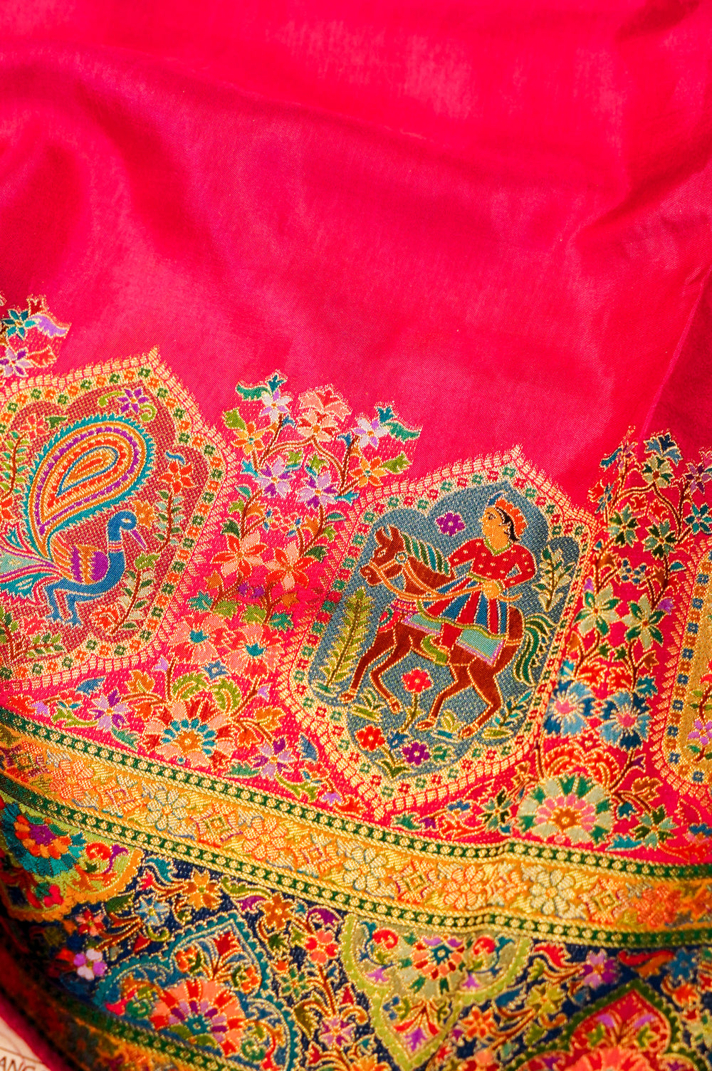 Banarasi Pink Blended Moonga Silk Saree