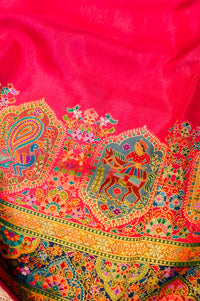 Banarasi Pink Blended Moonga Silk Saree