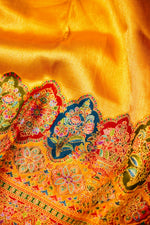 Banarasi Golden Blended Moonga Silk Saree