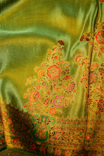 Banarasi Light Green Blended Tissue Georgette Saree