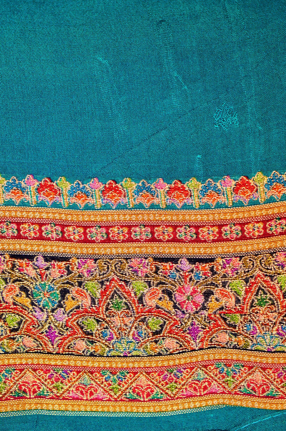 Banarasi Peacock Blue Blended Moonga Silk Saree