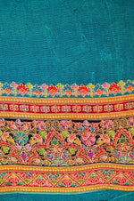 Banarasi Peacock Blue Blended Moonga Silk Saree