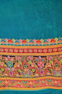 Banarasi Peacock Blue Blended Moonga Silk Saree
