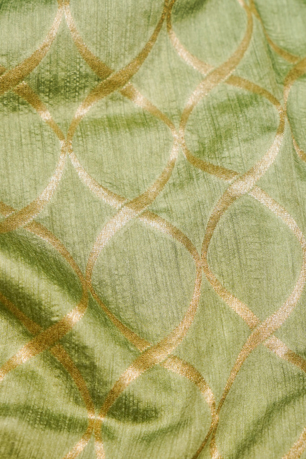 Designer Pista Green Moonga Silk Suit