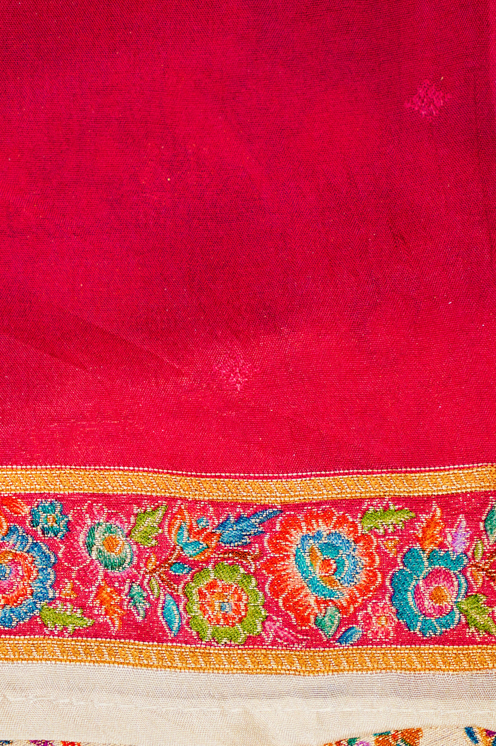 Banarasi White Blended Moonga Silk Saree