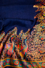 Banarasi Navy Blue Blended Moonga Silk Saree