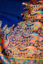 Banarasi Navy Blue Blended Moonga Silk Saree