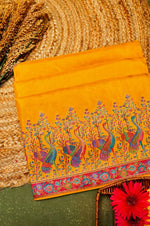 Banarasi Yellow Blended Moonga Silk Saree