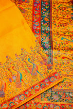 Banarasi Yellow Blended Moonga Silk Saree