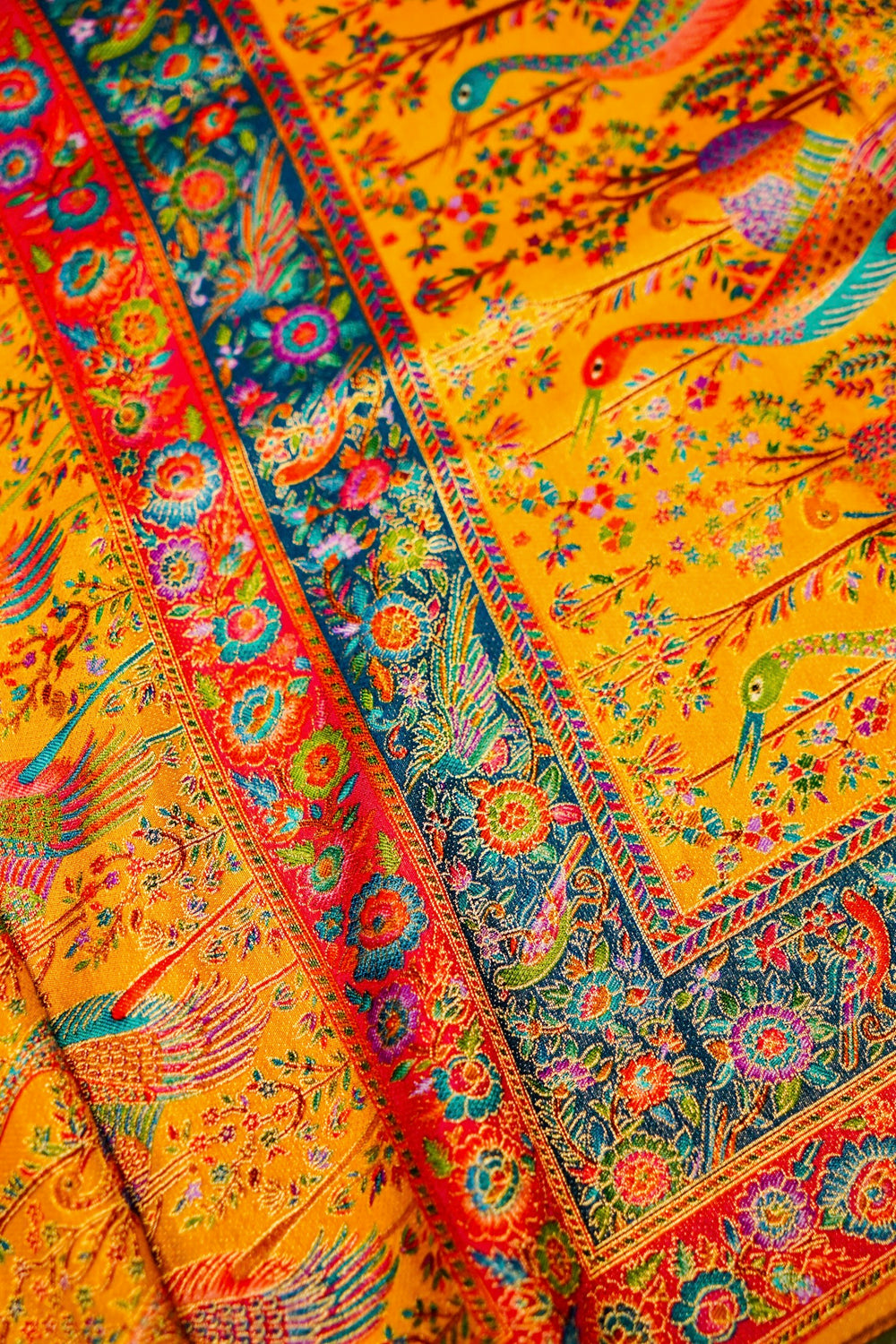 Banarasi Yellow Blended Moonga Silk Saree