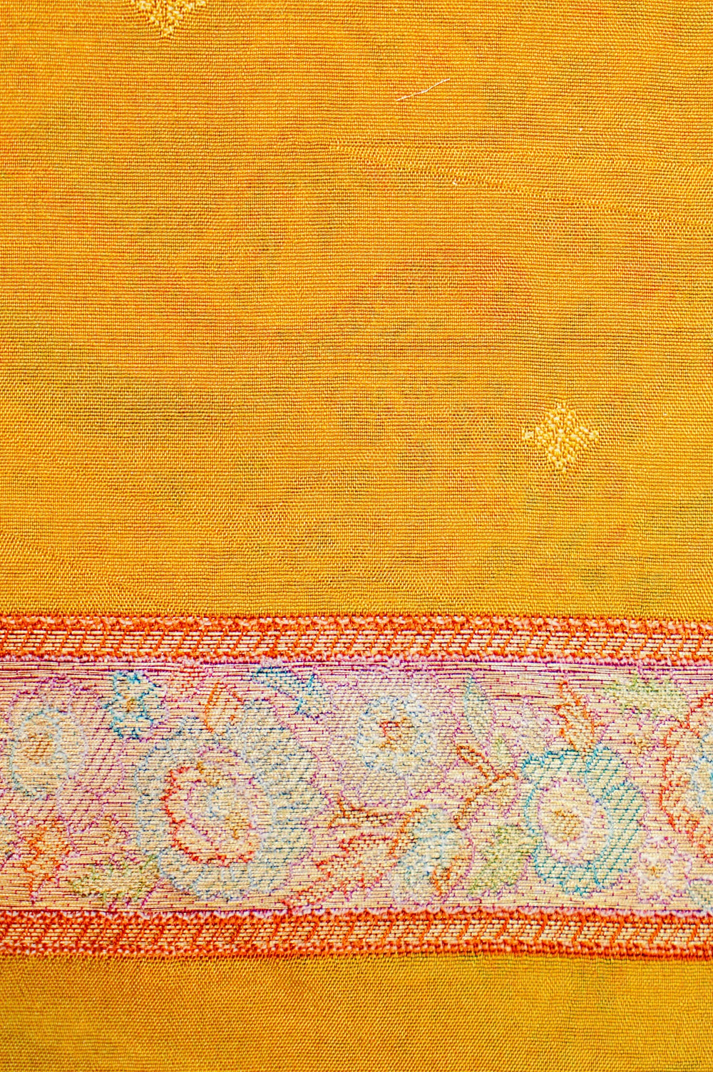 Banarasi Yellow Blended Moonga Silk Saree