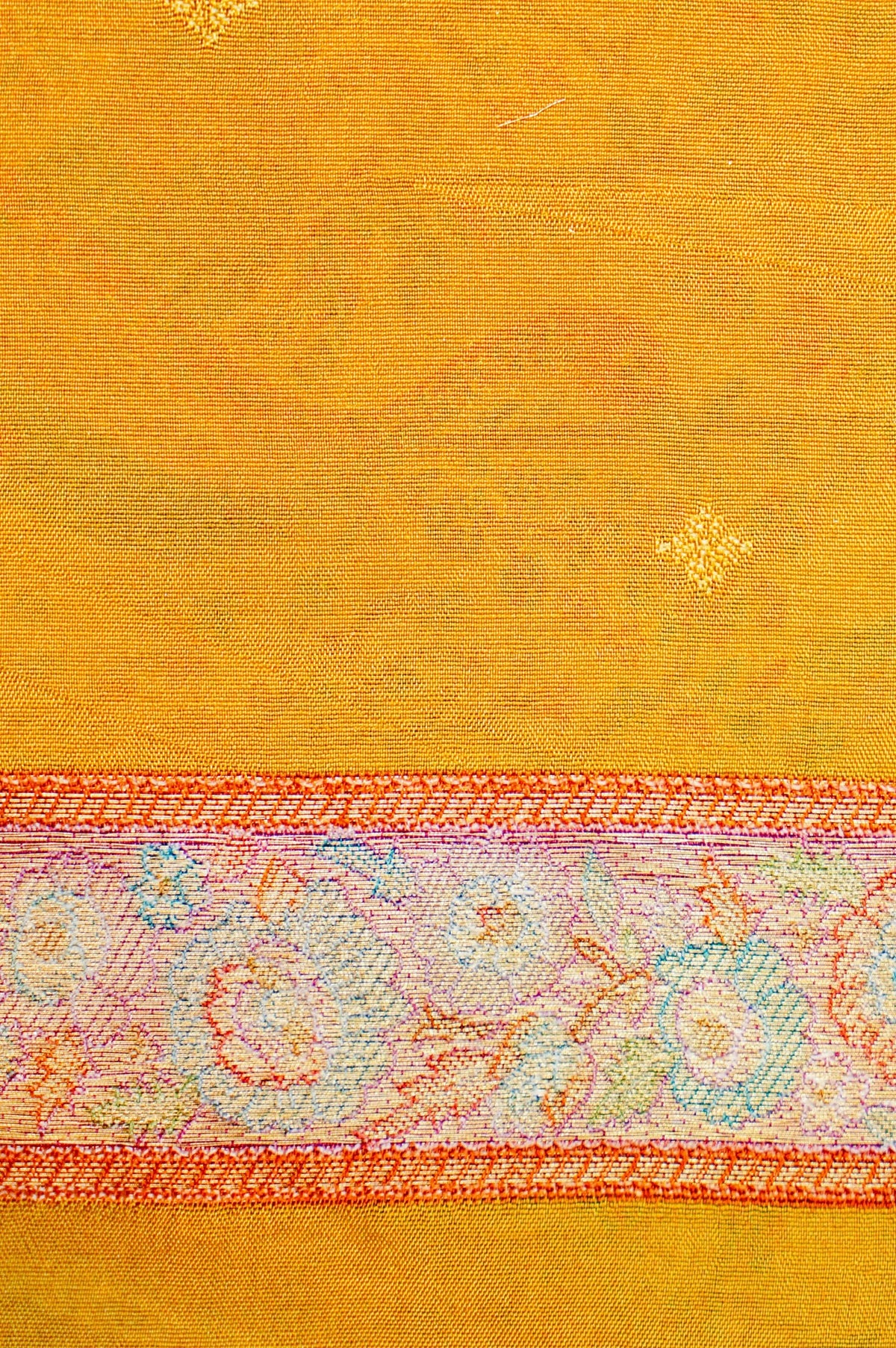 Banarasi Yellow Blended Moonga Silk Saree