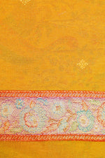 Banarasi Yellow Blended Moonga Silk Saree