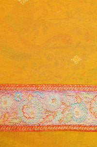 Banarasi Yellow Blended Moonga Silk Saree