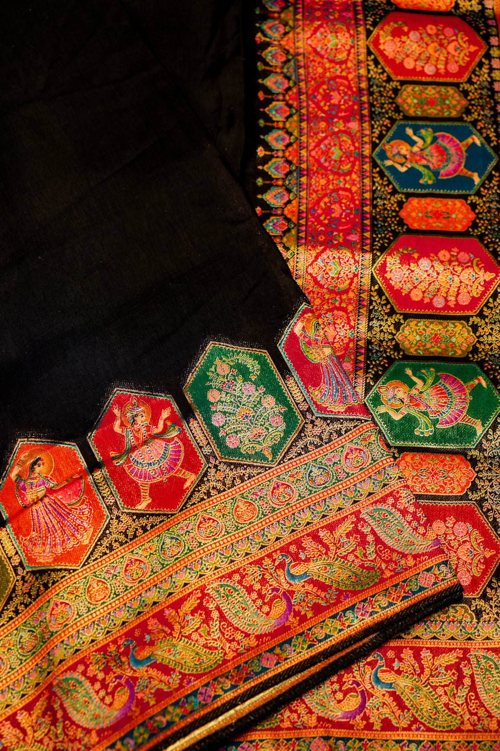 Banarasi Black Blended Moonga Silk Saree