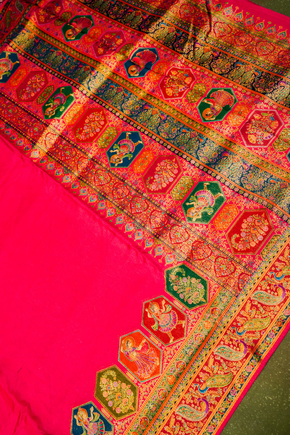 Banarasi Pink Blended Moonga Silk Saree