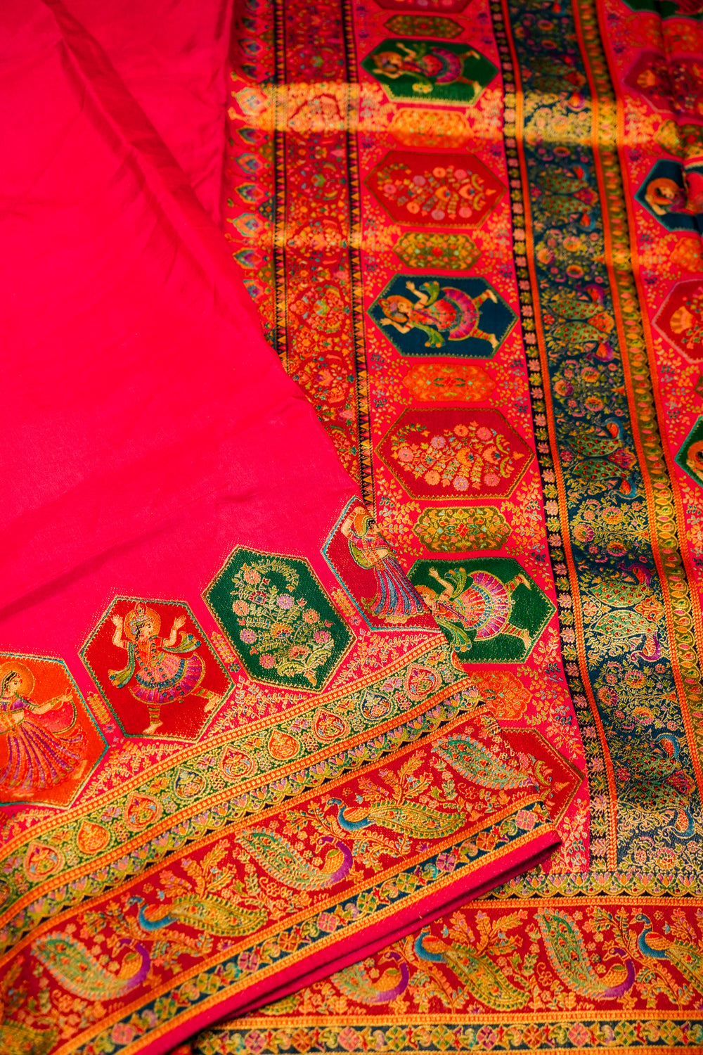 Banarasi Pink Blended Moonga Silk Saree