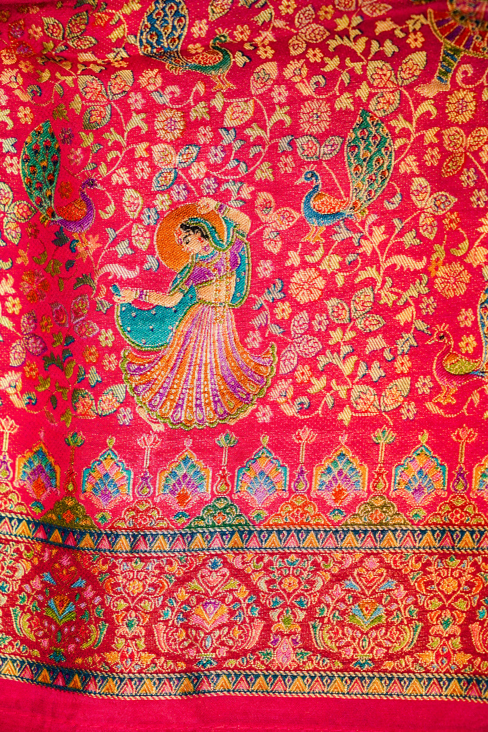 Banarasi Pink Blended Moonga Silk Saree