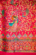 Banarasi Pink Blended Moonga Silk Saree