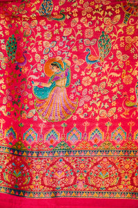 Banarasi Pink Blended Moonga Silk Saree