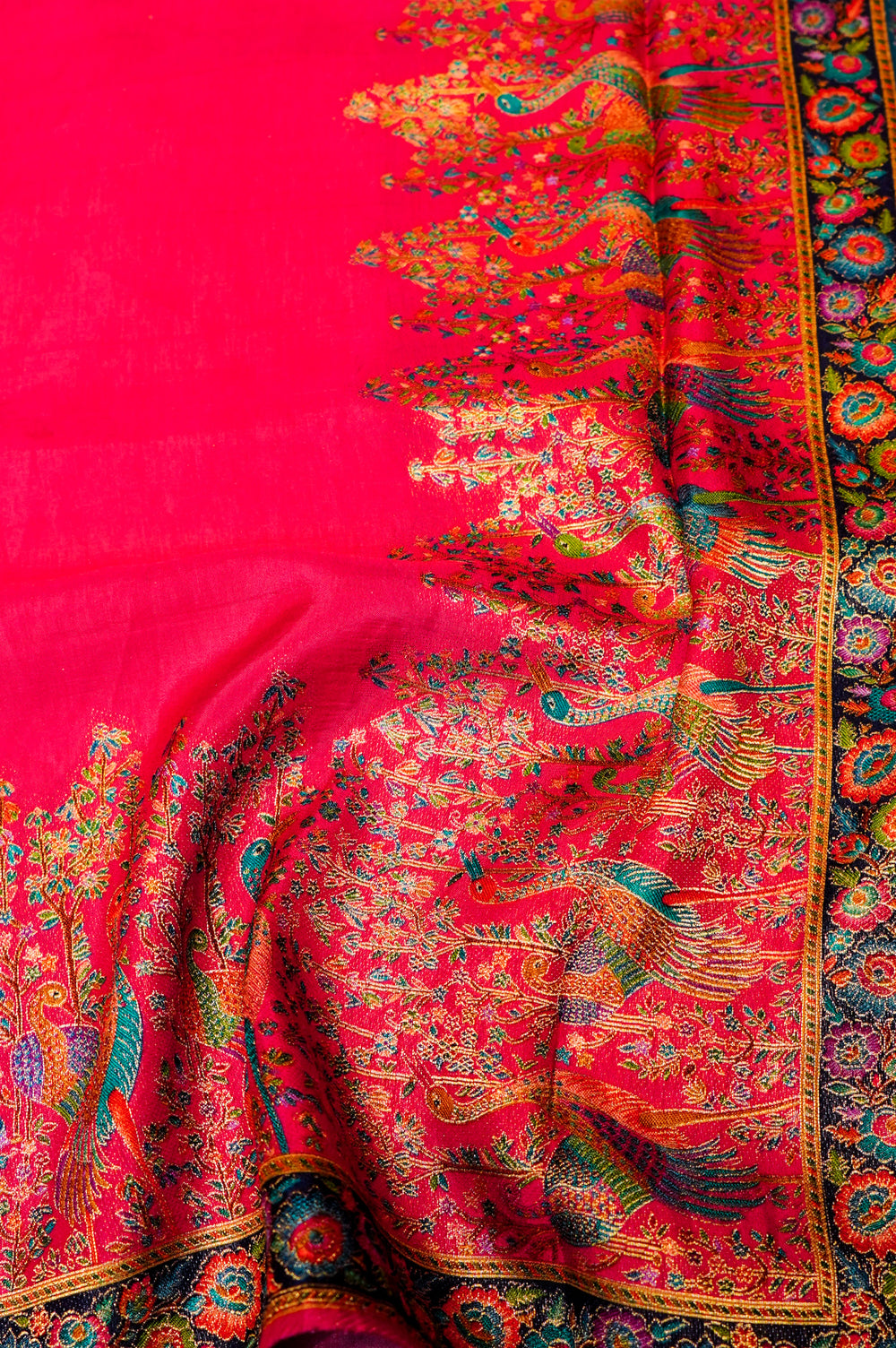 Banarasi Pink Blended Moonga Silk Saree