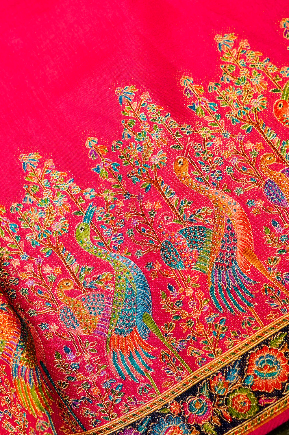 Banarasi Pink Blended Moonga Silk Saree
