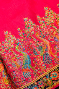 Banarasi Pink Blended Moonga Silk Saree
