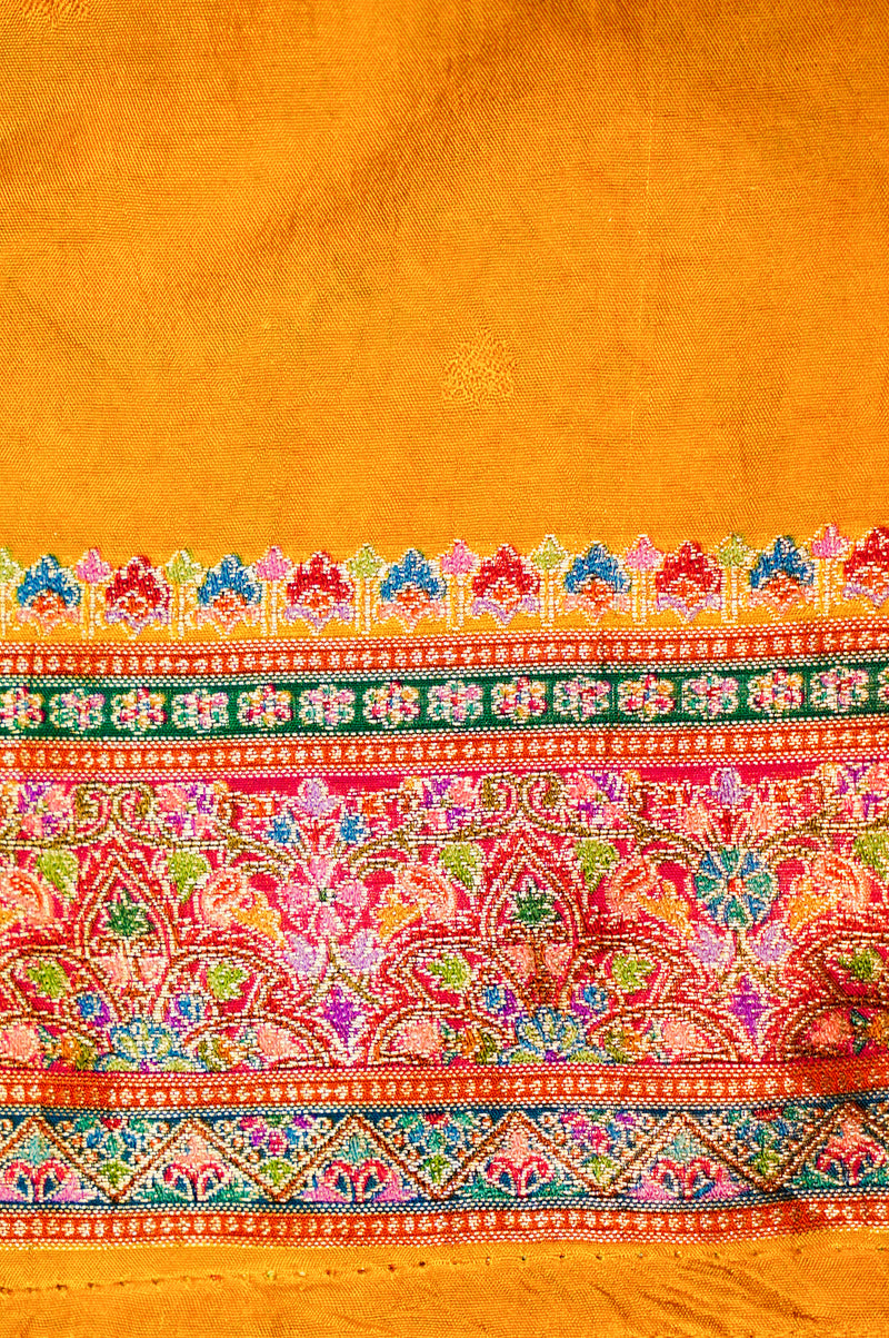 Banarasi Golden Blended Moonga Silk Saree